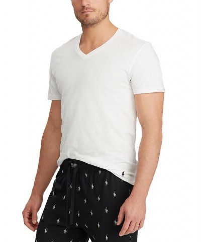 Men's Big and Tall V-Neck Undershirt 3-Pack White $25.63 Undershirt