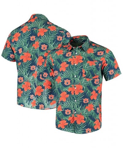 Men's Navy Auburn Tigers Floral Button-Up Shirt $33.05 Shirts