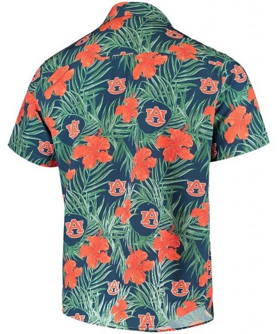 Men's Navy Auburn Tigers Floral Button-Up Shirt $33.05 Shirts