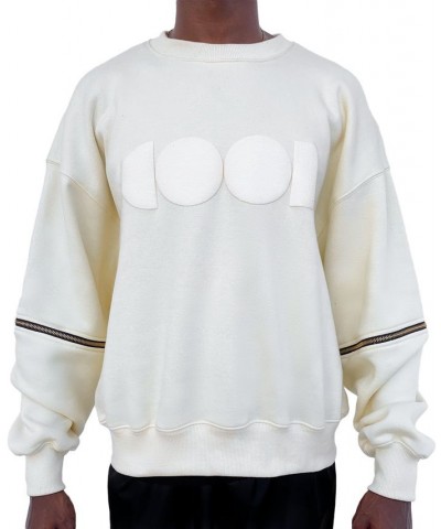 Men's Boxy-Fit Logo AppliquÉ Fleece Sweatshirt with Zip-Off Sleeves Tan/Beige $143.19 Sweatshirt