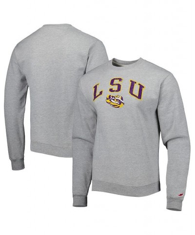 Men's Gray Lsu Tigers 1965 Arch Essential Fleece Pullover Sweatshirt $31.85 Sweatshirt