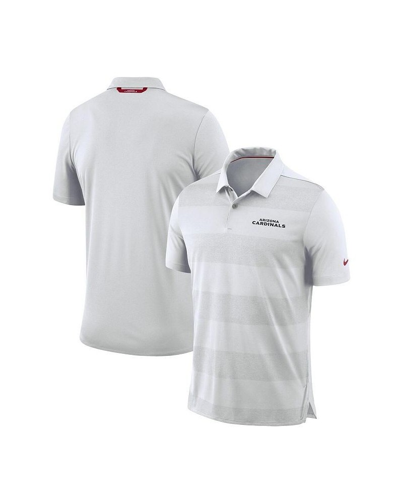 Men's White Arizona Cardinals Sideline Early Season Wordmark Performance Polo Shirt $41.65 Polo Shirts