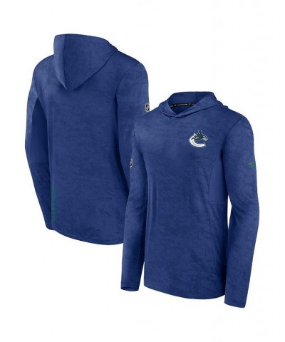 Men's Branded Blue Vancouver Canucks Authentic Pro Rink Camo Pullover Hoodie $28.98 Sweatshirt