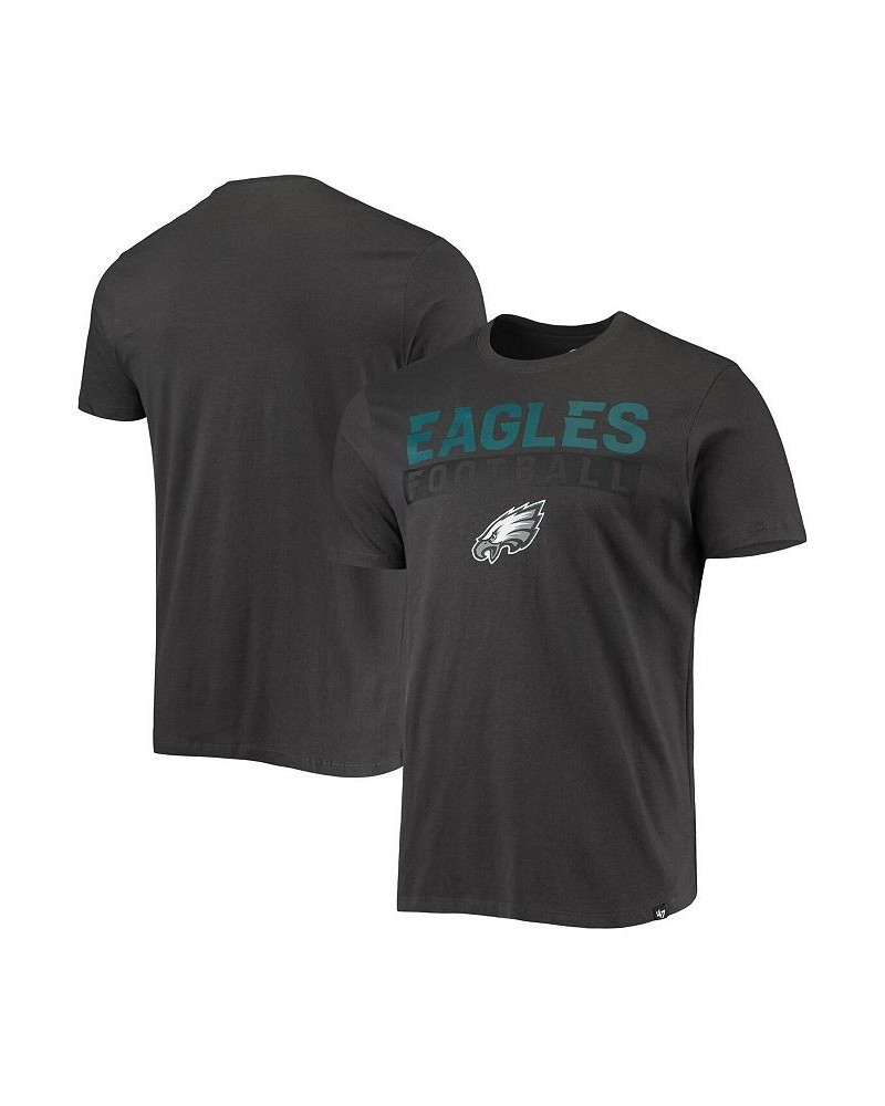 Men's '47 Charcoal Philadelphia Eagles Dark Ops Super Rival T-shirt $22.94 T-Shirts