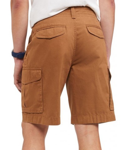 Men's Big & Tall 10" Soft Cotton Cargo Shorts Brown $32.12 Shorts