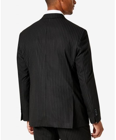 Men's Black Pinstripe Suit Black $72.38 Suits