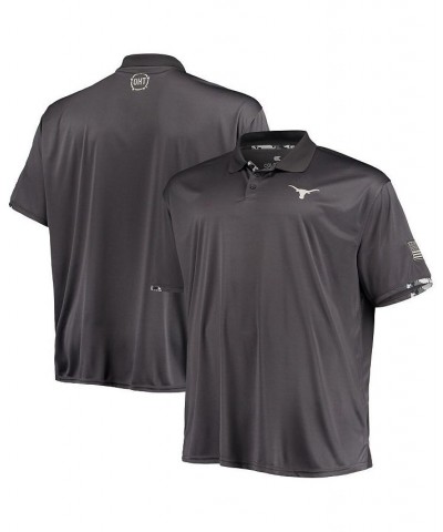 Men's Big and Tall Charcoal Texas Longhorns OHT Military-Inspired Appreciation Digital Camo Polo Shirt $28.60 Polo Shirts
