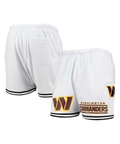 Men's White Washington Commanders Mesh Shorts $46.00 Shorts