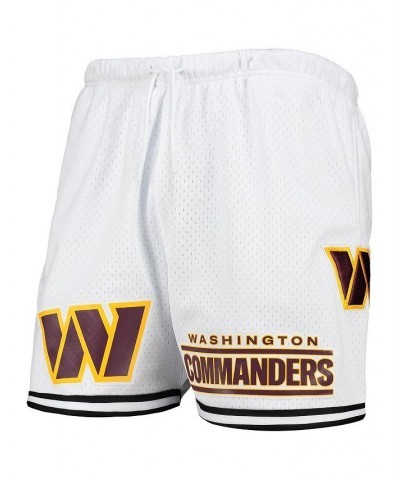 Men's White Washington Commanders Mesh Shorts $46.00 Shorts