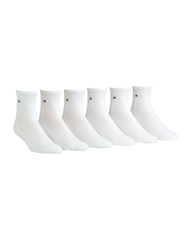 Men's Socks, "Pitch" Athletic Quarter 6-Pairs White $13.23 Socks