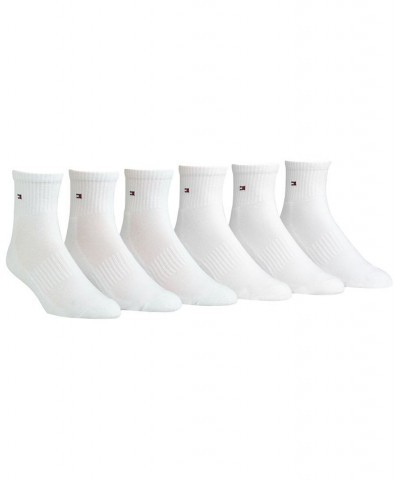 Men's Socks, "Pitch" Athletic Quarter 6-Pairs White $13.23 Socks