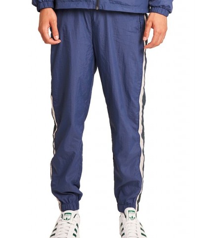 Men's Classic-Fit Side Stripe Track Pants Blue $43.00 Pants