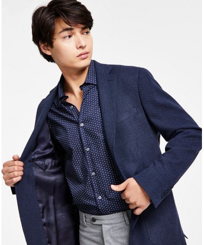 Men’s Slim-Fit Wool Textured Sport Coat Blue $80.00 Blazers