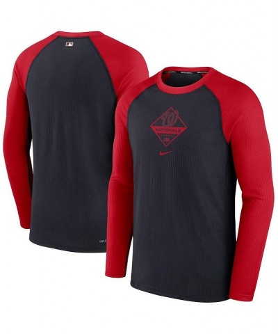 Men's Navy, Red Washington Nationals Game Authentic Collection Performance Raglan Long Sleeve T-shirt $35.09 T-Shirts