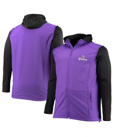 Men's Purple and Black Minnesota Vikings Big and Tall Alpha Full-Zip Hoodie Jacket $45.04 Jackets