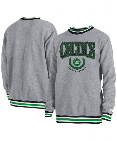 Men's and Women's Gray Boston Celtics Vintage-Like Throwback Crew Sweatshirt $36.00 Sweatshirt