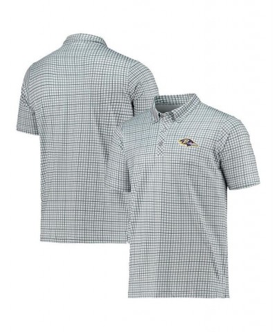 Men's Gray, Black Baltimore Ravens Deliver Button-Down Polo Shirt $34.40 Polo Shirts