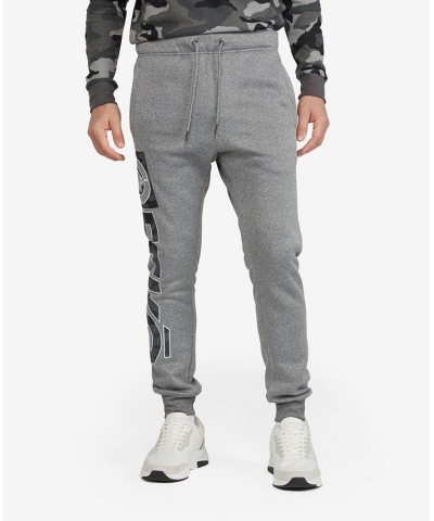 Men's Big and Tall Multiple Eyes Joggers Gray $30.16 Pants
