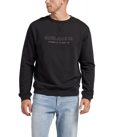 Men's Crewneck Sweatshirt Black $25.52 Sweatshirt