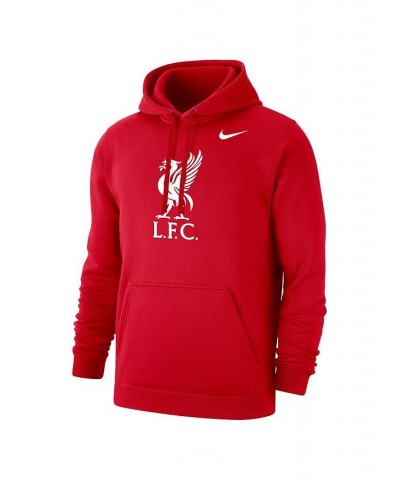 Men's Red Liverpool Club Primary Pullover Hoodie $34.40 Sweatshirt
