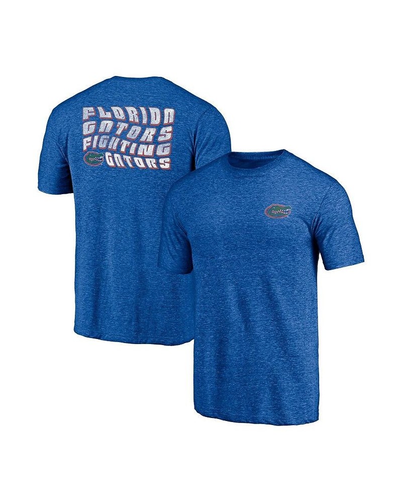 Men's Branded Heathered Royal Florida Gators Wavy Tri-Blend T-shirt $17.20 T-Shirts
