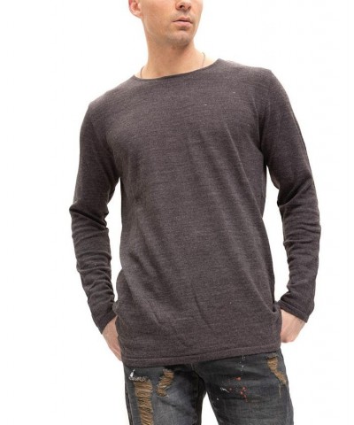 Men's Modern Double Distorted Sweater Silver $79.05 Sweaters