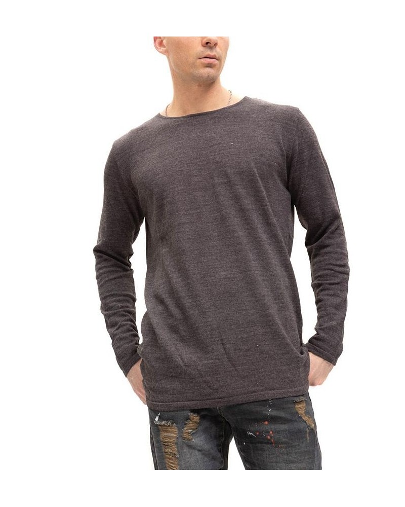 Men's Modern Double Distorted Sweater Silver $79.05 Sweaters