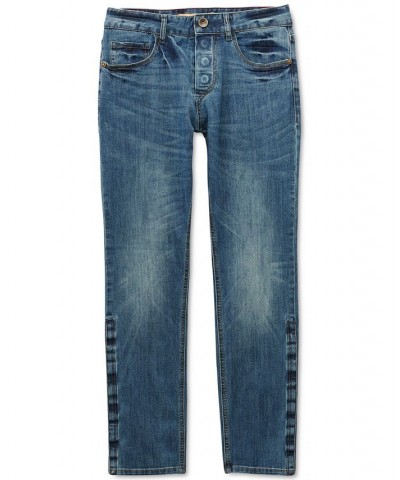 Men's Belmore Slim Straight-Fit Power Stretch Jeans with Magnetic Fly and Stay-Put Closure Blue $40.32 Jeans