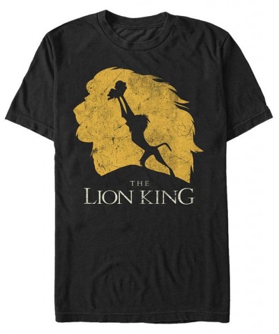 Disney Men's The Lion King Simba Evolution Silhouette Short Sleeve T-Shirt Black $16.10 T-Shirts