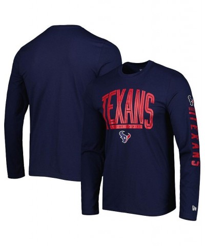Men's Navy Houston Texans Combine Authentic Home Stadium Long Sleeve T-shirt $16.38 T-Shirts