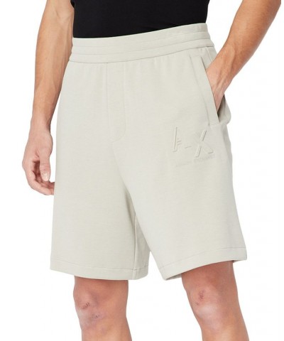 Men's Elastic-Waist Embossed Logo Shorts Gray $49.40 Shorts