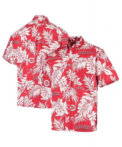 Men's Red Cincinnati Reds Aloha Button-Down Shirt $32.24 Shirts
