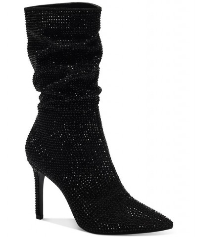 Women's Raquell Slouch Dress Boots Black $40.00 Shoes