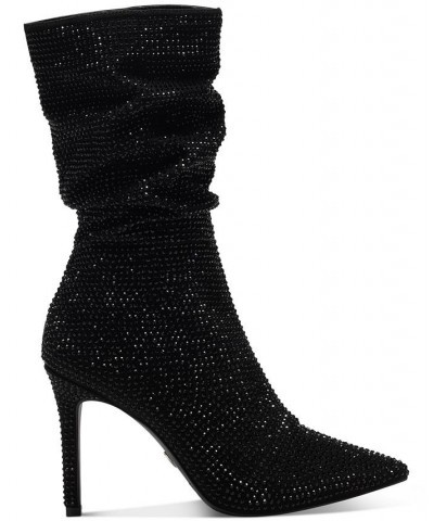 Women's Raquell Slouch Dress Boots Black $40.00 Shoes