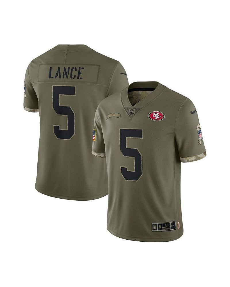Men's Trey Lance Olive San Francisco 49ers 2022 Salute To Service Limited Jersey $60.90 Jersey