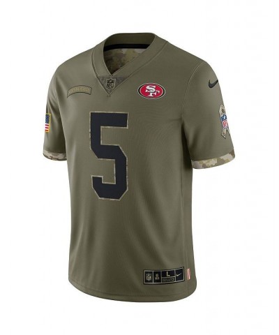 Men's Trey Lance Olive San Francisco 49ers 2022 Salute To Service Limited Jersey $60.90 Jersey