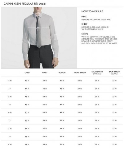 Calvin Klein Men's STEEL Classic-Fit Non-Iron Performance Herringbone Spread Collar Dress Shirt PD02 $25.37 Dress Shirts