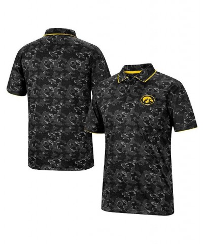Men's Black Iowa Hawkeyes Speedman Polo Shirt $28.59 Polo Shirts
