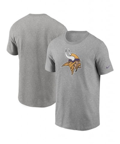Men's Heathered Gray Minnesota Vikings Primary Logo T-shirt $26.99 T-Shirts