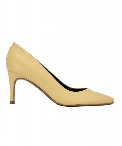 Women's Callia Snip Toe Pumps Yellow $39.27 Shoes