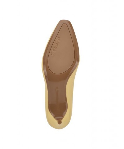 Women's Callia Snip Toe Pumps Yellow $39.27 Shoes