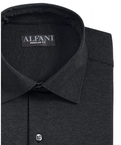 Men's Regular Fit Travel Ready Solid Dress Shirt Black $23.39 Dress Shirts