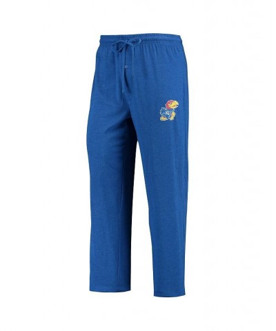 Men's Royal, Heathered Charcoal Kansas Jayhawks Meter Long Sleeve T-shirt and Pants Sleep Set $32.00 Pajama