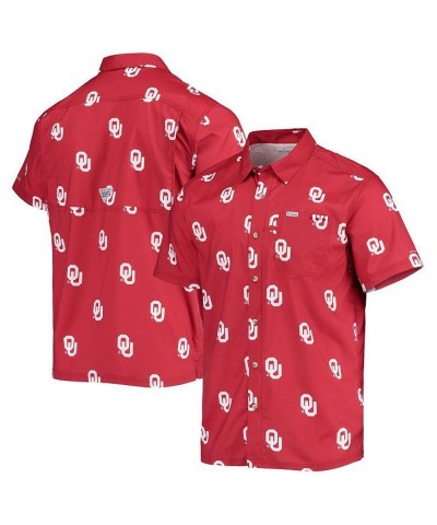 Men's Crimson Oklahoma Sooners Super Slack Tide Omni-Shade Button-Up Shirt $37.50 Shirts