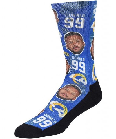Men's Aaron Donald Los Angeles Rams Football Guy Multi Crew Socks $15.68 Socks
