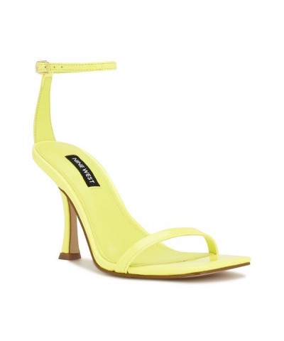 Women's Yess Square Toe Tapered Heel Dress Sandals PD11 $45.60 Shoes