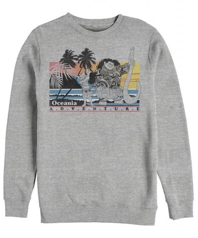 Disney Men's Moana Maui Pua Oceania Adventure, Crewneck Fleece Gray $24.20 Sweatshirt