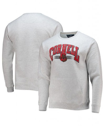 Men's Heathered Gray Cornell Big Red Upperclassman Pocket Pullover Sweatshirt $39.74 Sweatshirt