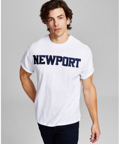 Men's Newport Embroidered T-Shirt White $16.80 T-Shirts