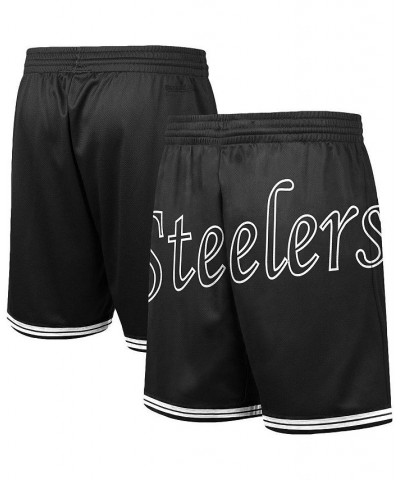 Men's Black Pittsburgh Steelers Big Face 3.0 Fashion Shorts $34.00 Shorts